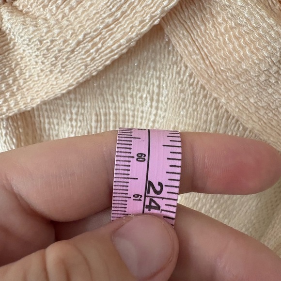 VTG Y2K GEORGE Shiny Peach Padded Babydoll Tank Top Womens M 2000's Party Glam - Picture 8 of 8